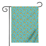 Turquoise Banana Pattern Print House Flag