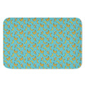 Turquoise Banana Pattern Print Indoor Door Mat