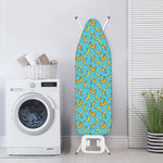 Turquoise Banana Pattern Print Ironing Board Cover
