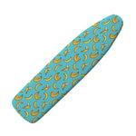 Turquoise Banana Pattern Print Ironing Board Cover