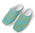 Turquoise Banana Pattern Print Mesh Casual Shoes