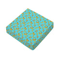 Turquoise Banana Pattern Print Outdoor Seat Cushion Cover