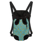 Turquoise Banana Pattern Print Pet Carrier Backpack