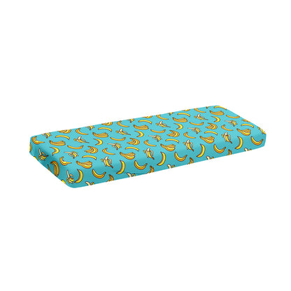 Turquoise Banana Pattern Print Piano Keyboard Cover