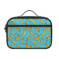 Turquoise Banana Pattern Print Portable Lunch Bag