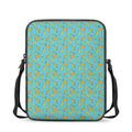 Turquoise Banana Pattern Print Rectangular Crossbody Bag