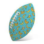 Turquoise Banana Pattern Print Rugby Ball