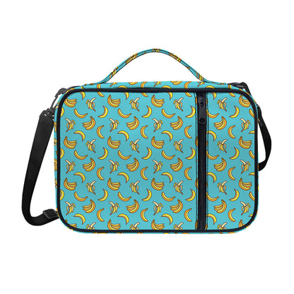 Turquoise Banana Pattern Print Shoulder Strap Bible Bag