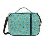 Turquoise Banana Pattern Print Shoulder Strap Bible Bag