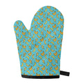 Turquoise Banana Pattern Print Single Oven Mitt