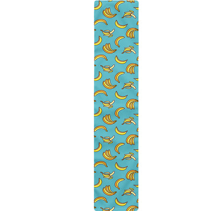 Turquoise Banana Pattern Print Table Runner