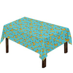 Turquoise Banana Pattern Print Tablecloth