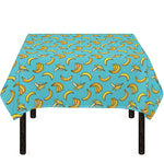 Turquoise Banana Pattern Print Tablecloth