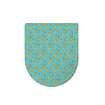 Turquoise Banana Pattern Print Toilet Lid Cover