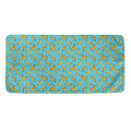 Turquoise Banana Pattern Print Towel