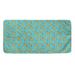 Turquoise Banana Pattern Print Towel