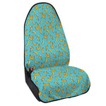 Turquoise Banana Pattern Print Waterproof Car Seat Cover