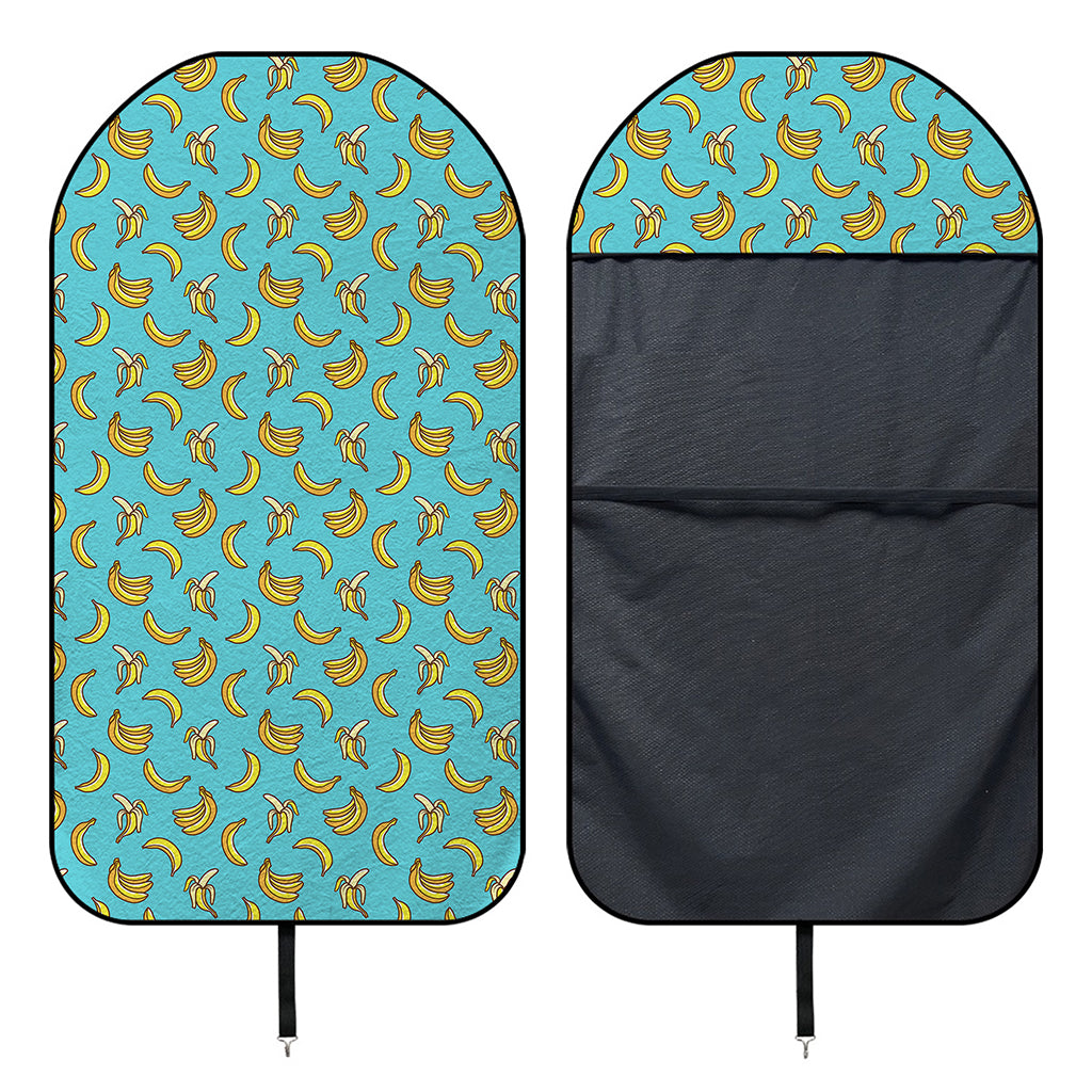 Turquoise Banana Pattern Print Waterproof Car Seat Cover