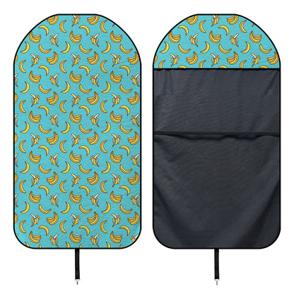 Turquoise Banana Pattern Print Waterproof Car Seat Cover