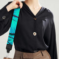 Turquoise Butterfly Pattern Print Bag Strap