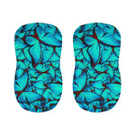 Turquoise Butterfly Pattern Print Bar Stool Covers