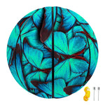 Turquoise Butterfly Pattern Print Basketball