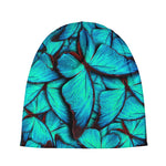Turquoise Butterfly Pattern Print Beanie