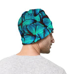 Turquoise Butterfly Pattern Print Beanie