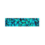 Turquoise Butterfly Pattern Print Bed Runner