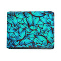 Turquoise Butterfly Pattern Print Bifold Wallet