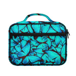 Turquoise Butterfly Pattern Print Briefcase Bible Bag