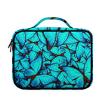 Turquoise Butterfly Pattern Print Briefcase Bible Bag