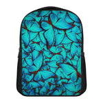 Turquoise Butterfly Pattern Print Casual Backpack