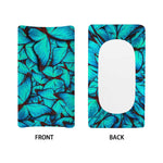 Turquoise Butterfly Pattern Print Changing Pad Cover