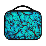 Turquoise Butterfly Pattern Print Classic Bible Case