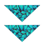 Turquoise Butterfly Pattern Print Dog Bandana