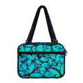 Turquoise Butterfly Pattern Print Double Strap Bible Bag