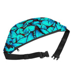 Turquoise Butterfly Pattern Print Fanny Pack