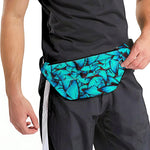 Turquoise Butterfly Pattern Print Fanny Pack