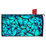 Turquoise Butterfly Pattern Print Mailbox Cover