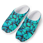 Turquoise Butterfly Pattern Print Mesh Casual Shoes