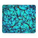 Turquoise Butterfly Pattern Print Mouse Pad