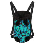 Turquoise Butterfly Pattern Print Pet Carrier Backpack
