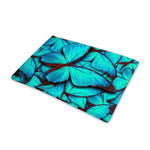 Turquoise Butterfly Pattern Print Pet Cooling Mat Cover