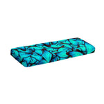 Turquoise Butterfly Pattern Print Piano Keyboard Cover
