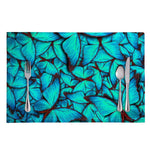 Turquoise Butterfly Pattern Print Placemat