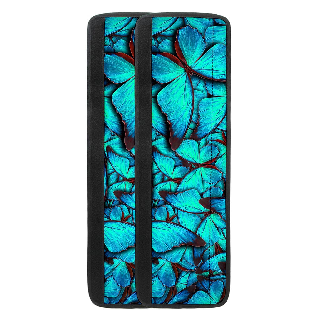 Turquoise Butterfly Pattern Print Refrigerator Handle Covers