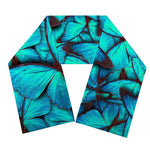 Turquoise Butterfly Pattern Print Scarf