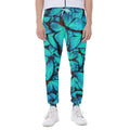 Turquoise Butterfly Pattern Print Joggers