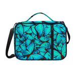 Turquoise Butterfly Pattern Print Shoulder Strap Bible Bag